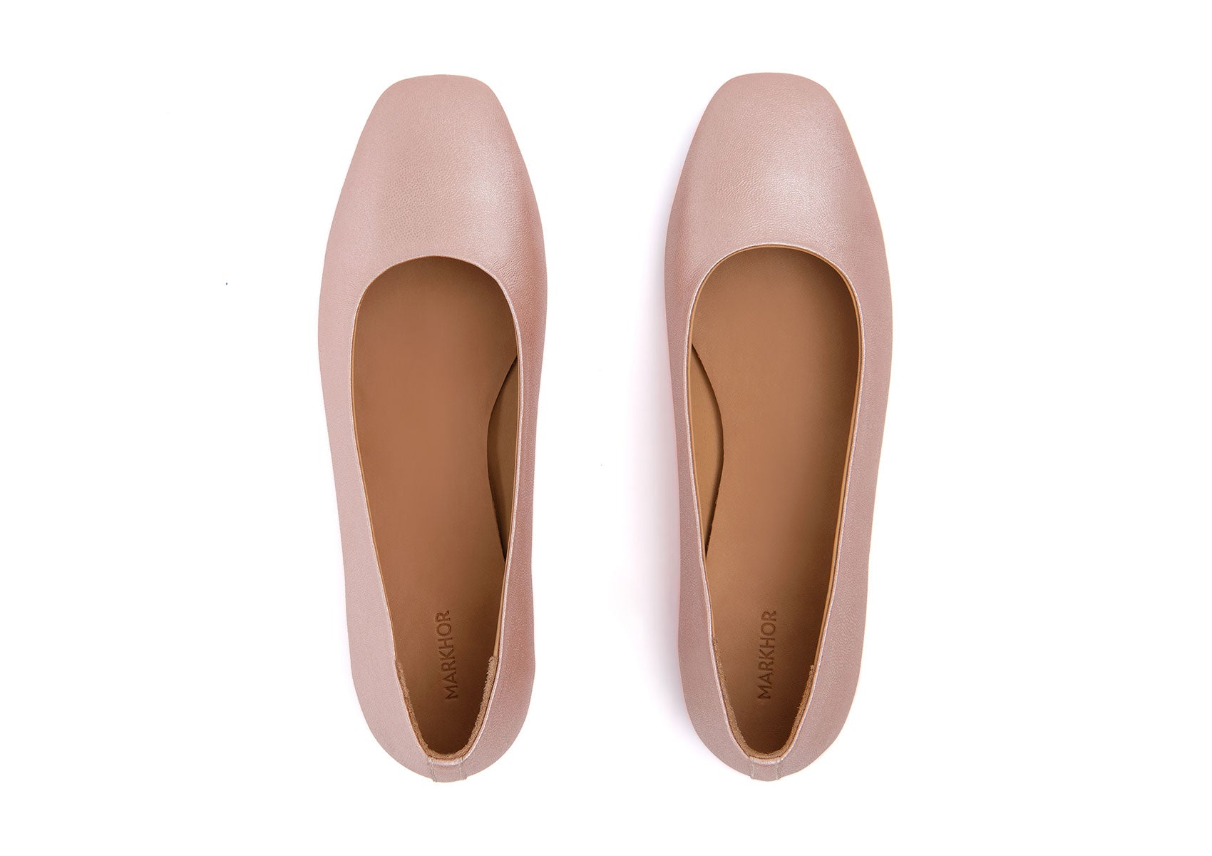 Rose gold ballet cheap flats